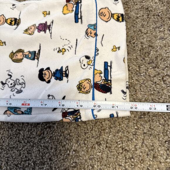 Peanuts Snoopy‎ Charlie Brown Kids Pajama Set Pants Shirt Fleece Cartoon S / M - Picture 3 of 13